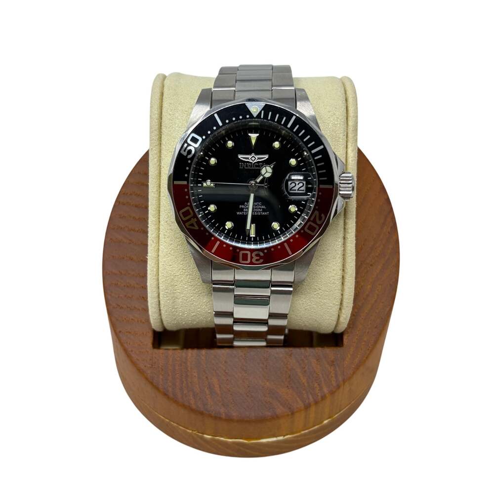 Invicta Pro Diver 9403 Watch Mens 40mm Automatic Black Red Coke Bezel Steel Box